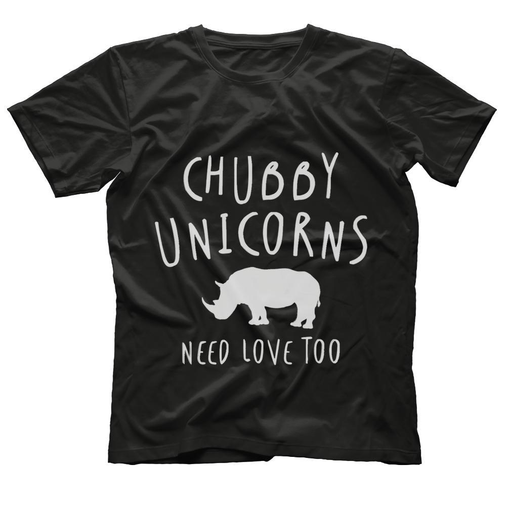 Chubby Unicorns Need Love Too, Rhino, Animal - T-Shirt