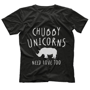 Chubby Unicorns Need Love Too, Rhino, Animal - T-Shirt