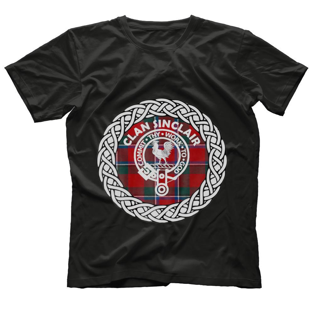Sinclair surname Scottish clan tartan crest badge t-shirt