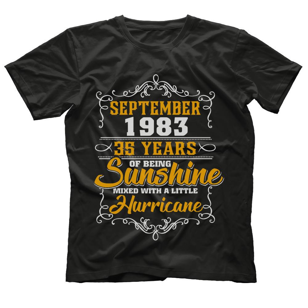 September 1983 35 years of being sunshine mixed-Birthday Tee