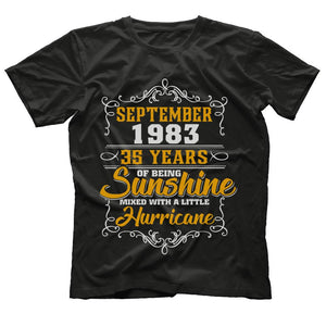 September 1983 35 years of being sunshine mixed-Birthday Tee