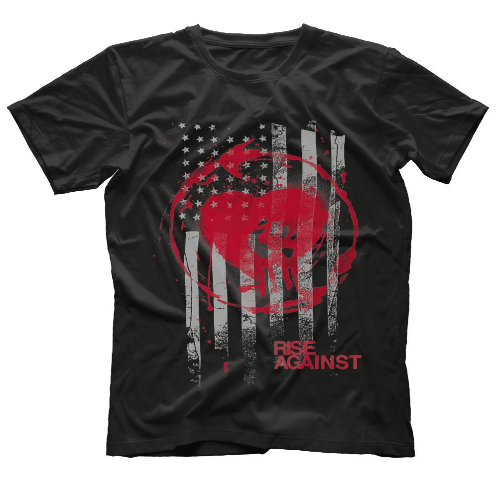 Rise Against- Stained Flag Slim Tee Official Merchandise