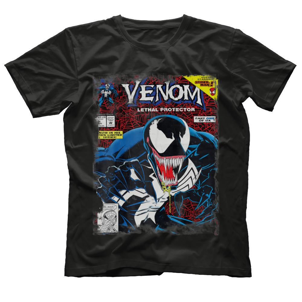 Marvel Venom Vintage Comic Book Cover Graphic T-Shirt
