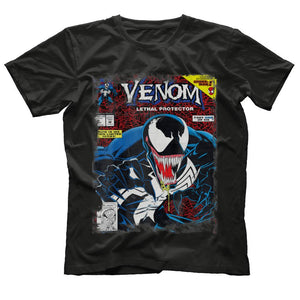 Marvel Venom Vintage Comic Book Cover Graphic T-Shirt