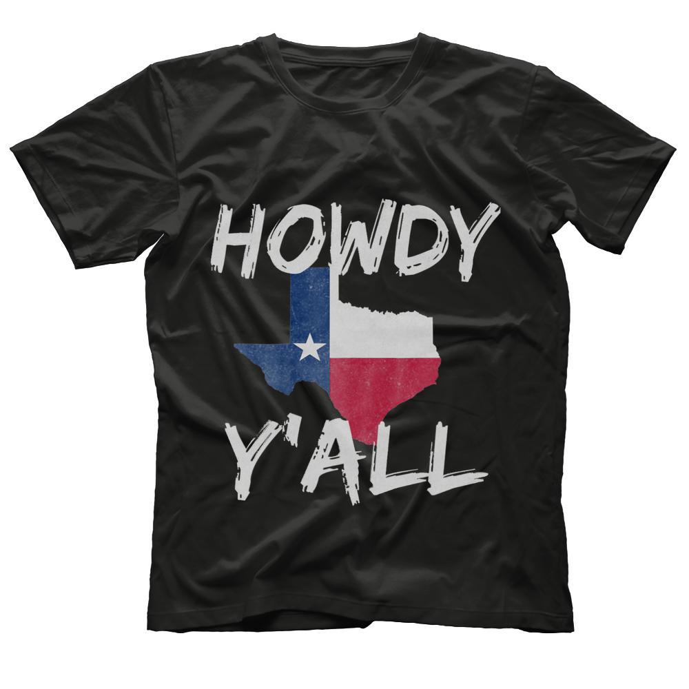 Howdy Y'All Texas Texan Map Western Funny T-Shirt