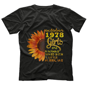 Womens october Girls 1978 Shirt 40th Birthday Gifts Being Awesome