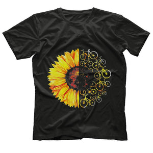 Cycling Sunflower T-Shirt for men woman