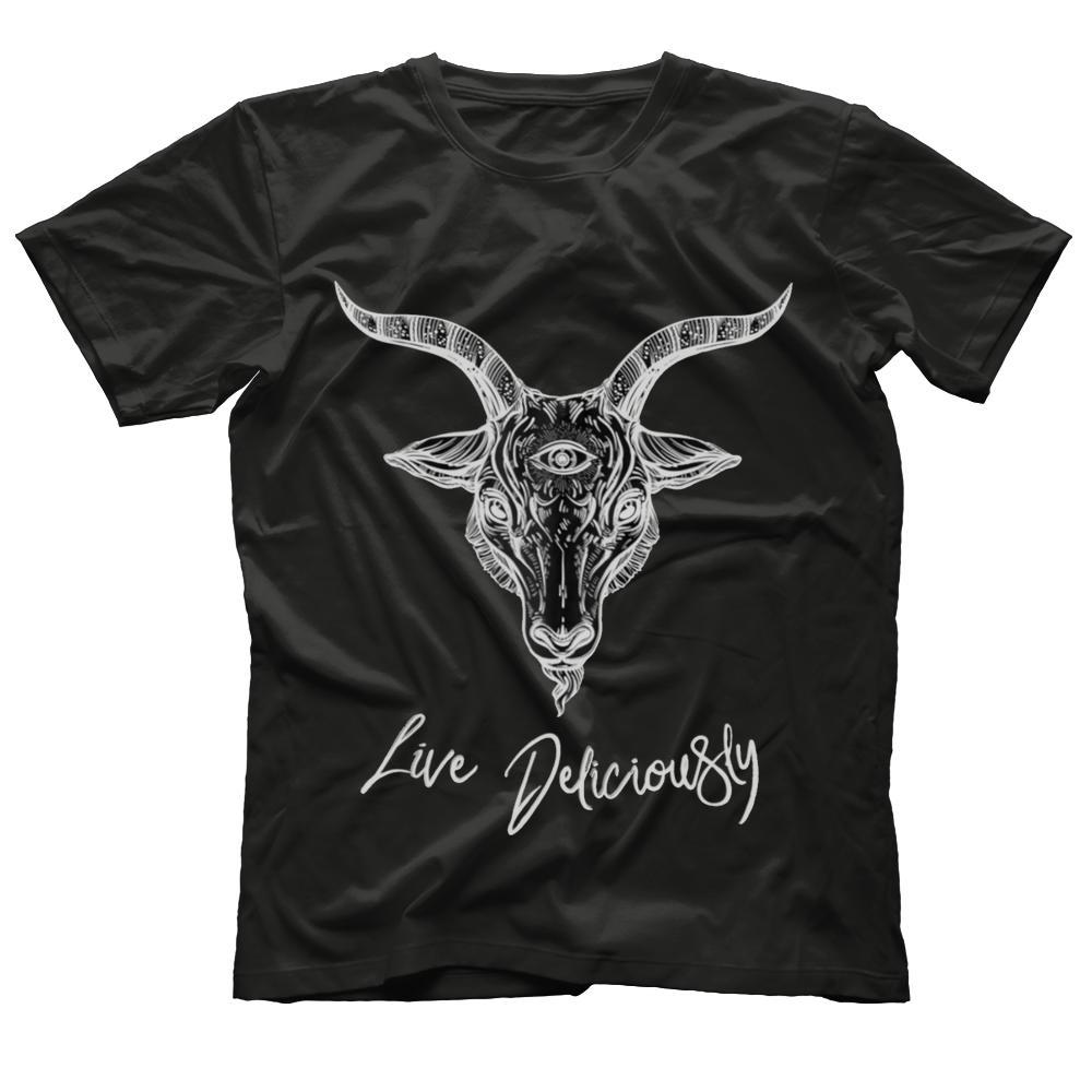 Goat Live Deliciously T Shirt Funny Goat