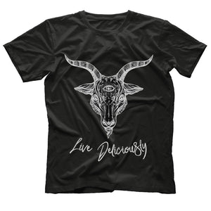 Goat Live Deliciously T Shirt Funny Goat
