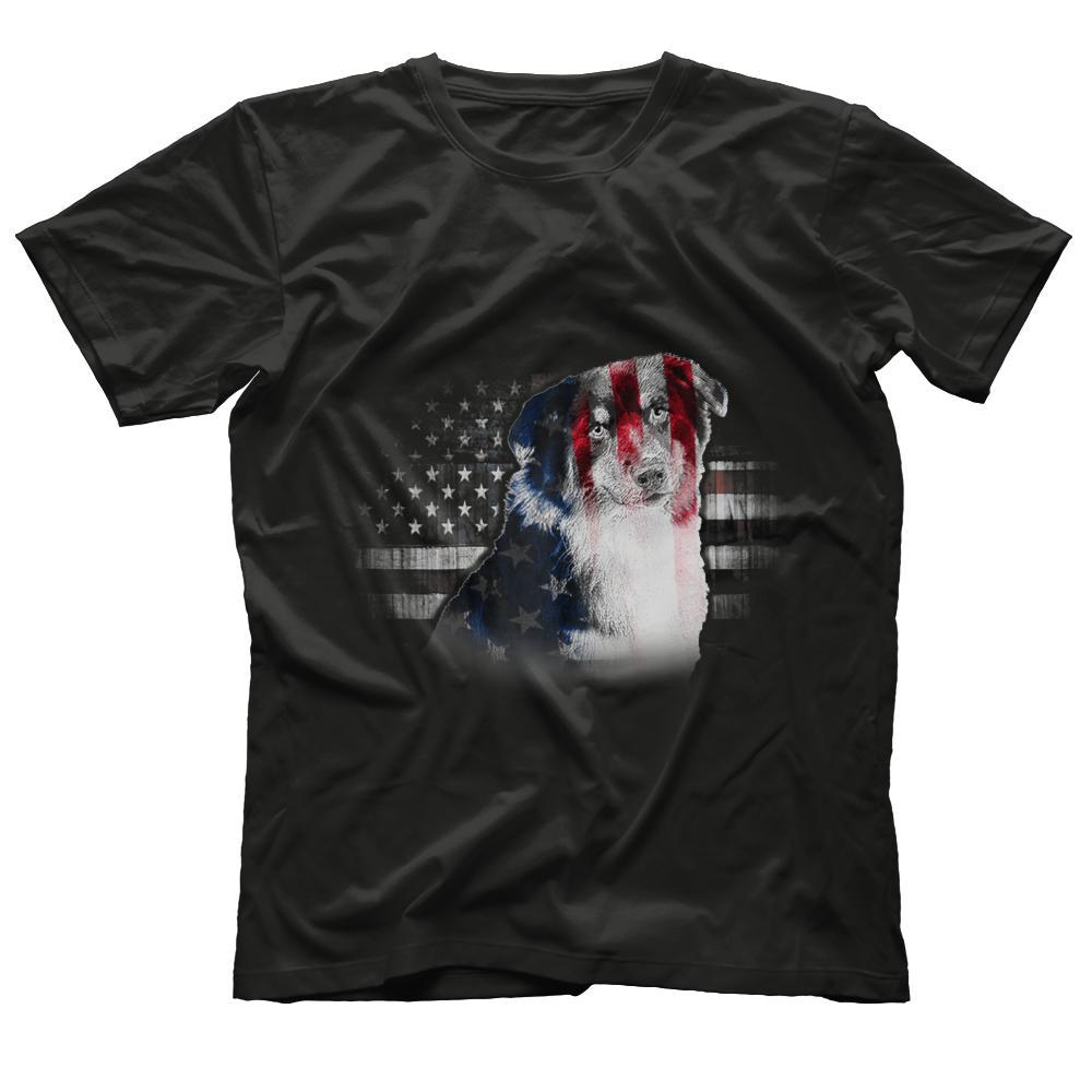 Australian Shepherd T-Shirt 4th Of July Gift For Dog Lovers