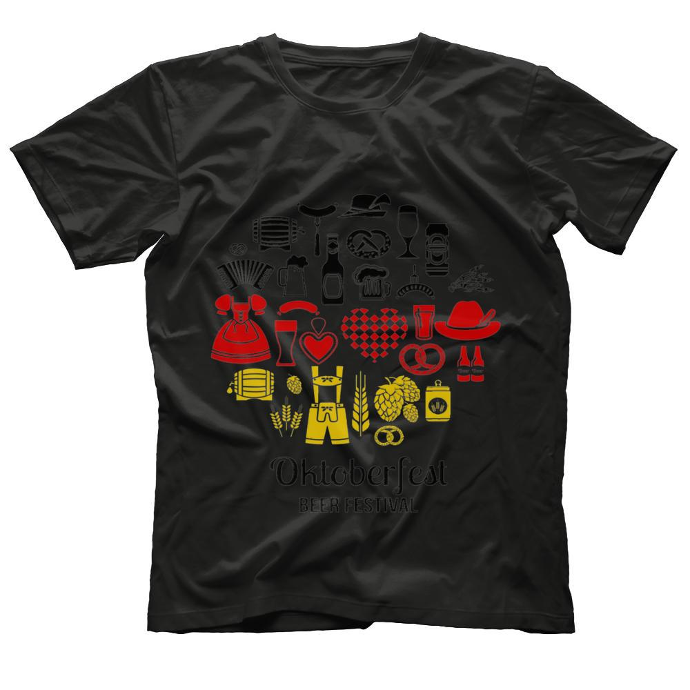 T Shirt For Oktoberfest German Flag Dirndl Party Symbols Hat