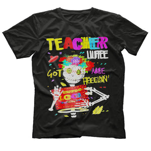 Teacher Life Got Me Feelin' Un Poco Loco Skull T-Shirt