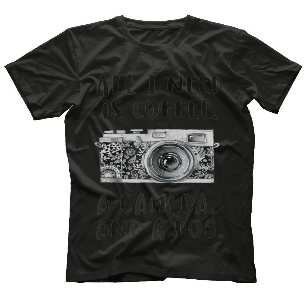 Camera Photography Coffee Dog Lovers Funny T-Shirt Gift
