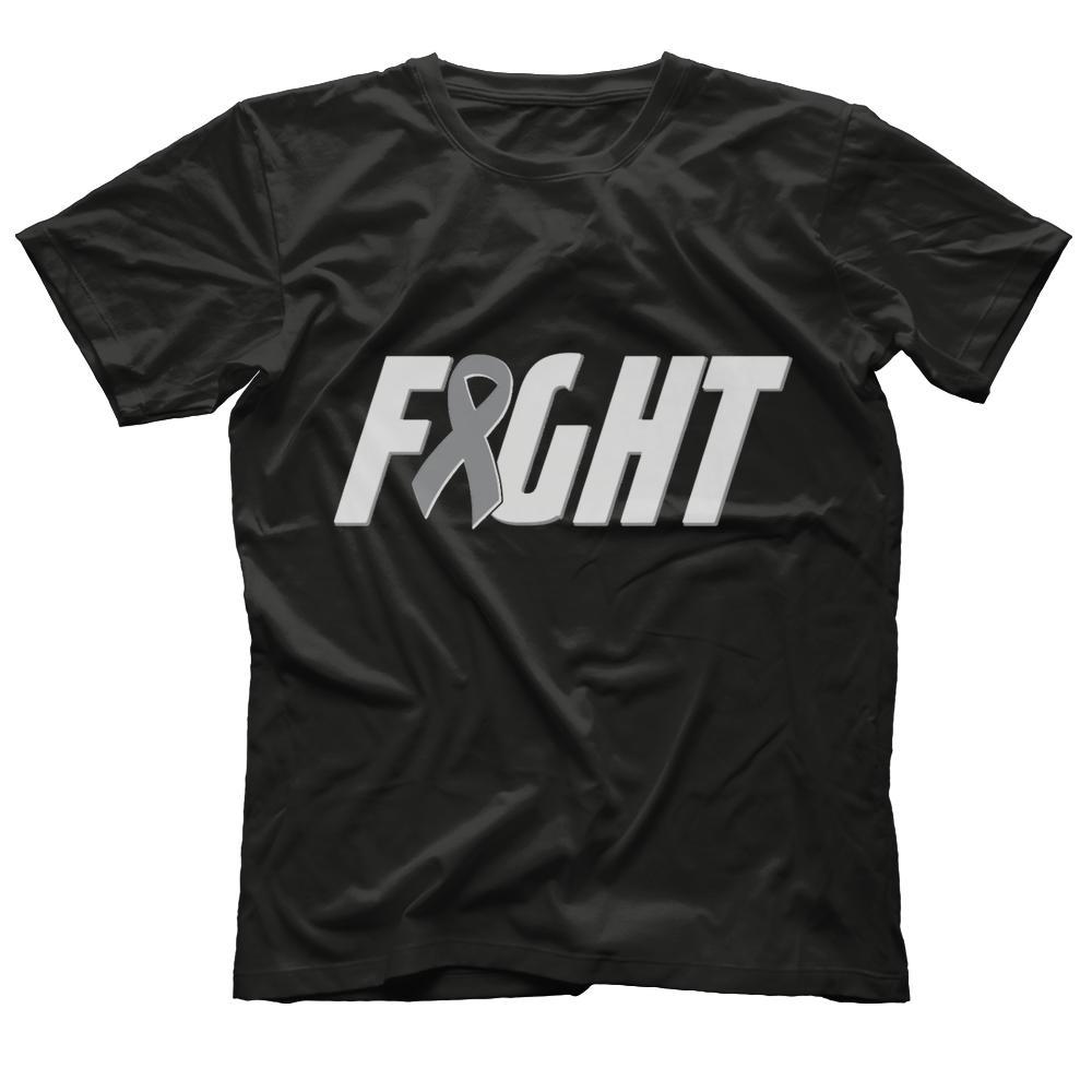 Fight Brain Cancer Shirt - Gray Ribbon Tumor Awareness Tee