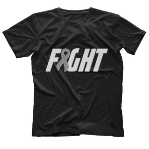 Fight Brain Cancer Shirt - Gray Ribbon Tumor Awareness Tee