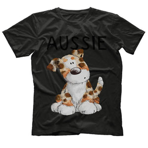 Red Merle Australian Shepherd Puppy T-Shirt -Aussie Dog Gift