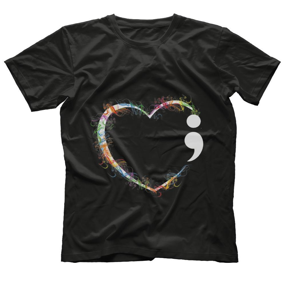 Heart Shape Suicide Prevention Awareness T-Shirt