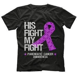 Pancreatic Cancer Awareness T Shirt His Fight My Fight Gift