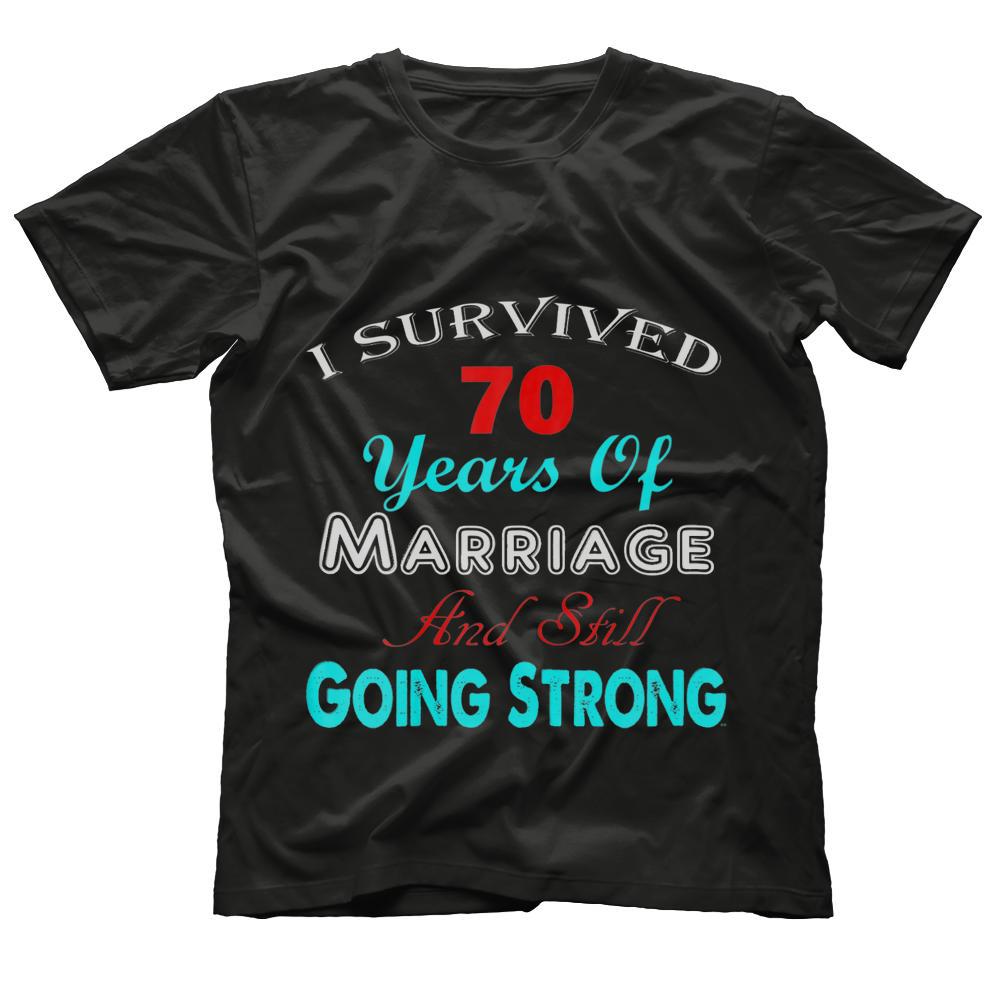 70th Wedding Anniversary T-shirt Gift Marriage Husband Wife