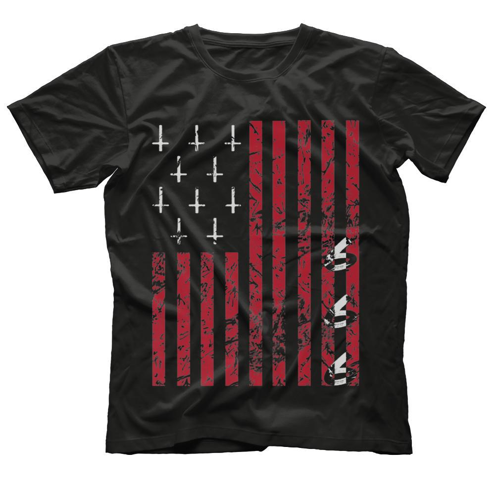 Satanic Flag T-Shirt Satan Daily Life Gift Satan Church