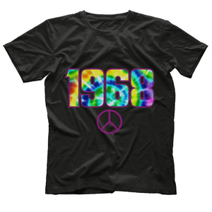 50th Birthday Gift Vintage 1968 60s Years Tie Dye T-Shirt