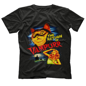 'The Return Of VAMPURR!' Horror Movie Fan Cat Lover T-Shirt