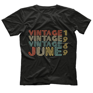 Vintage 1969 T-Shirt. Born In June. Birthday Gift Ideas.