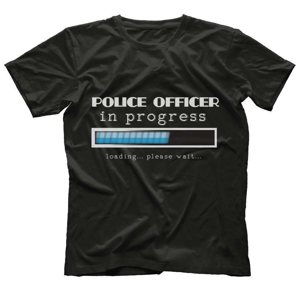 Police Officer In Progress Funny Police Academy Gift T-shirt