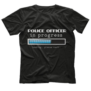 Police Officer In Progress Funny Police Academy Gift T-shirt
