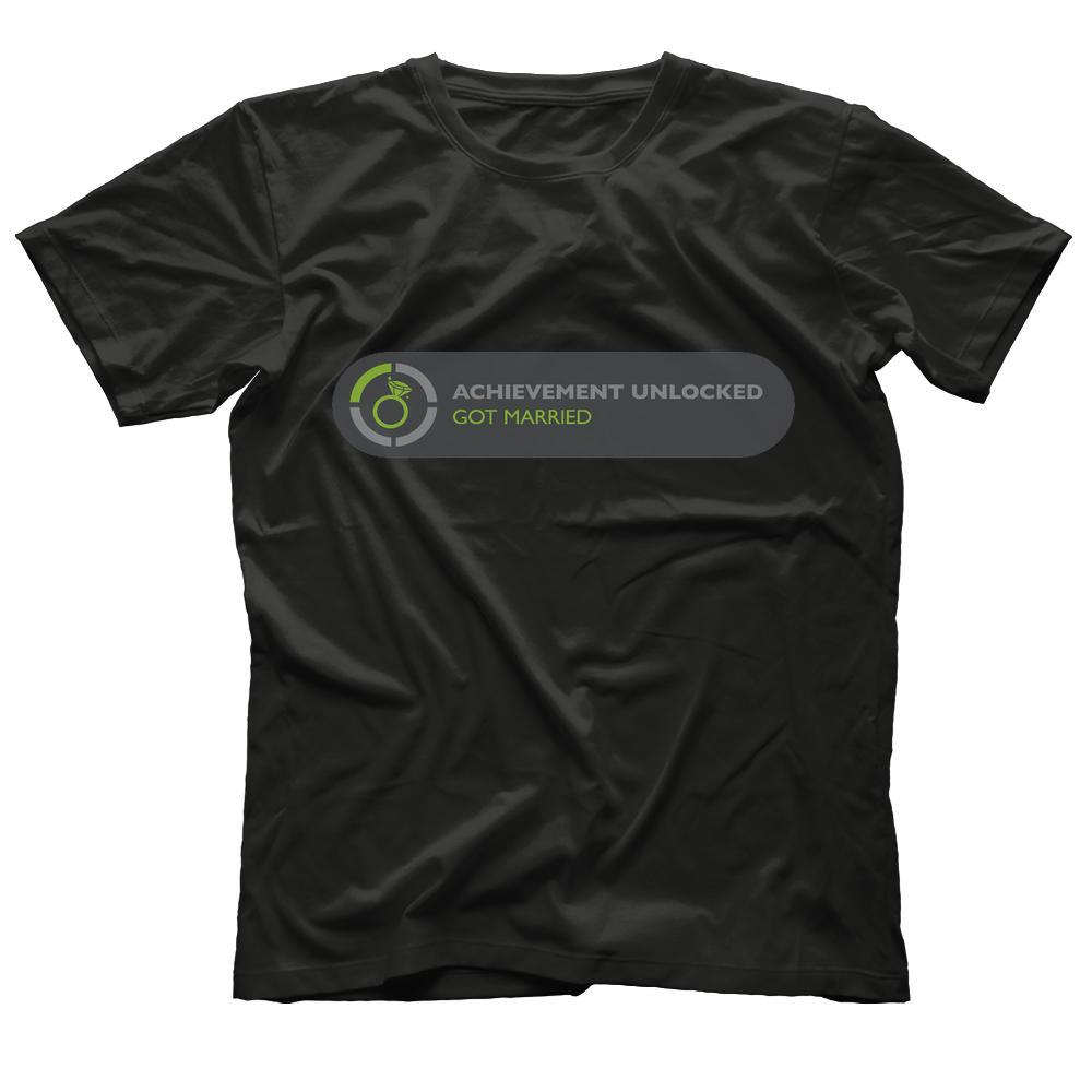 Achievement Unlocked Gamer Got Married Wedding T Shirt